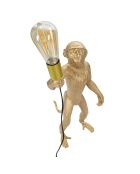 Lampe de table Singe dorée - 60x32x20 cm