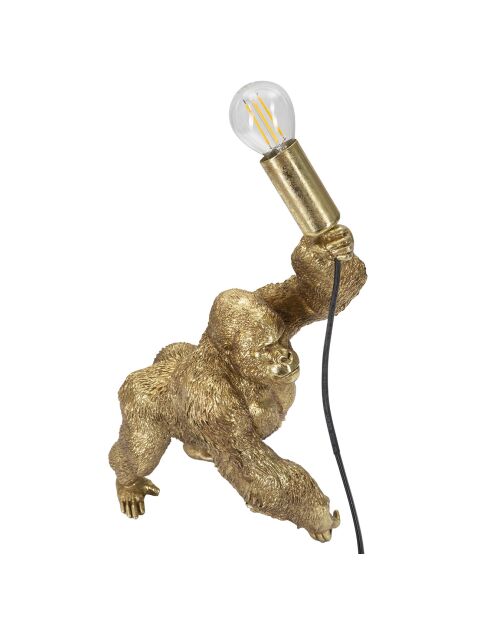 Lampe Gorille dorée - 27.7x32.2x45.2 cm