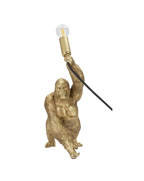 Lampe Gorille dorée - 27.7x32.2x45.2 cm