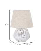 Lampe en résine Honduras  blanc délavé/marron - 27-42x27-42x36-42 cm