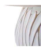 Lampe en résine Honduras  blanc délavé/marron - 27-42x27-42x36-42 cm