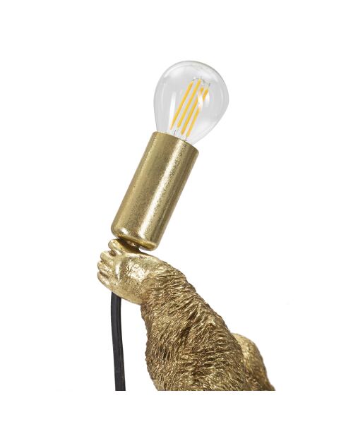 Lampe Gorille dorée - 27.7x32.2x45.2 cm
