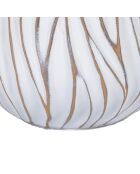 Lampe en résine Honduras  blanc délavé/marron - 27-42x27-42x36-42 cm