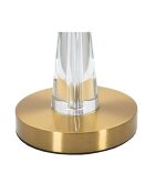 Lampe de table Cristal  doré/blanc - 16-30x16-30x43-30 cm