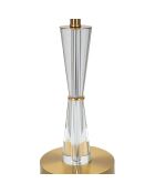 Lampe de table Cristal  doré/blanc - 16-30x16-30x43-30 cm