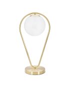 Lampe de table Glamy doré/blanc - 42x22x23 cm
