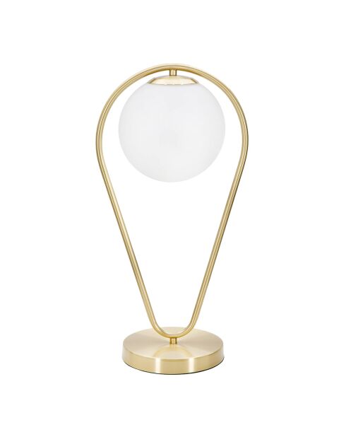 Glamy tafellamp goud/wit - 42x22x23 cm