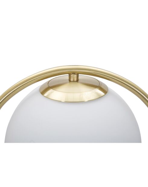 Glamy tafellamp goud/wit - 42x22x23 cm