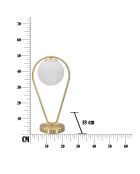 Lampe de table Glamy doré/blanc - 42x22x23 cm