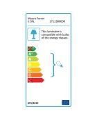 Lampe de table Glamy doré/blanc - 42x22x23 cm