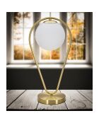 Lampe de table Glamy doré/blanc - 42x22x23 cm