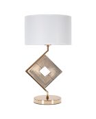 Lampe de table  doré/blanc - 24-30x14-30x38-30 cm