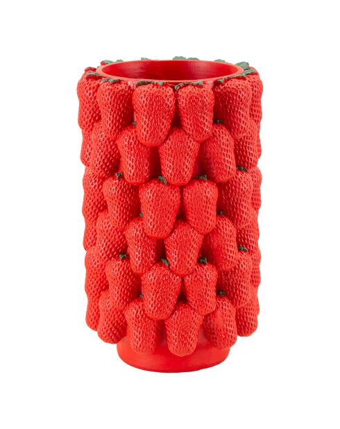 Jarrón de fresas rojas - 25x25x36,7 cm