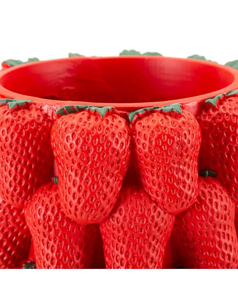 Jarrón de fresas rojas - 25x25x36,7 cm