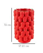Vase Fraise rouge - 25x25x36.7 cm