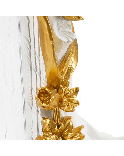 Lampe perroquet doré/blanc - 55.8x24.2x24.2 cm