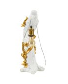 Lampe perroquet doré/blanc - 55.8x24.2x24.2 cm