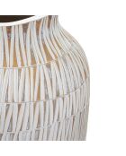 Vase en résine Sticky doré/blanc - 29x29x56 cm