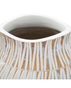 Vase en résine Sticky doré/blanc - 29x29x56 cm