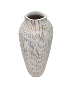 Vase en résine Sticky doré/blanc - 29x29x56 cm