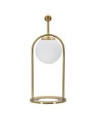 Lampe de table Glamy doré/blanc - 39x23x23 cm