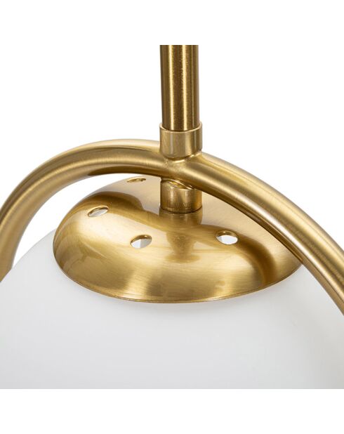 Lampe de table Glamy doré/blanc - 39x23x23 cm