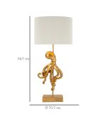 Lampe de table Octopus doré/blanc - 55x33x40 cm