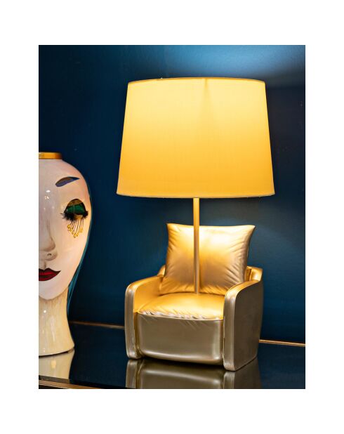Lampe de chevet  dorée - 41.2x30.2x44.7 cm