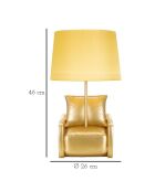 Lampe de chevet  dorée - 41.2x30.2x44.7 cm