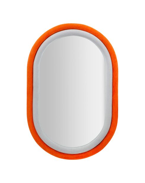 Specchio arancione multicolore - 86x67x9 cm