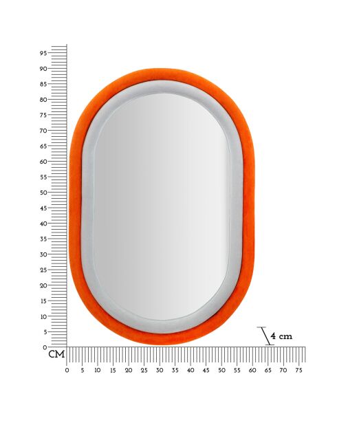 Miroir Orange multicolore - 86x67x9 cm