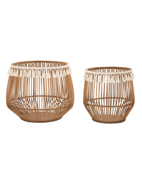 Paniers fuji marron - 48.5x48.5x41.5 cm