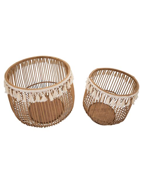 Paniers fuji marron - 48.5x48.5x41.5 cm