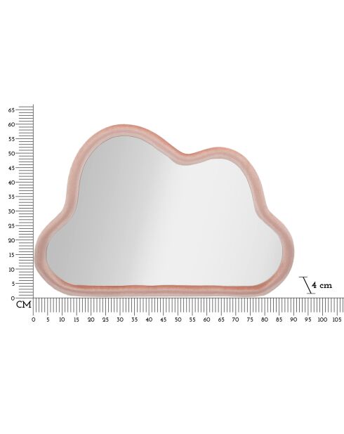 Miroir Mural Nuage rose - 96x67x7.5 cm