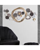 Panneau en fer Indry multicolore - 123x8x59 cm