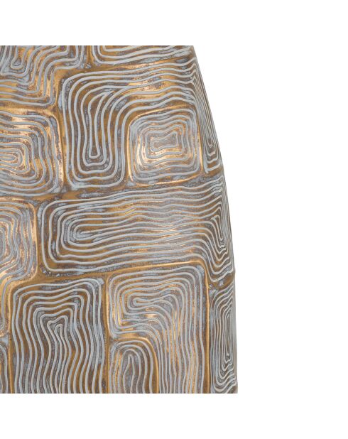 Goud/witte tafellamp van hars - 30-35x17,5-35x84-35 cm