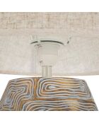 Lampe de table résine doré/blanc - 30-35x17.5-35x84-35 cm
