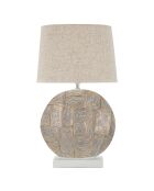 Lampe de table résine doré/blanc - 42-35x17-35x58.5-35 cm