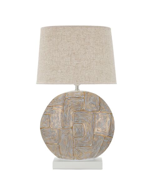 Goud/witte tafellamp van hars - 42-35x17-35x58,5-35 cm