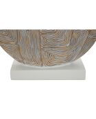 Lampe de table résine doré/blanc - 42-35x17-35x58.5-35 cm