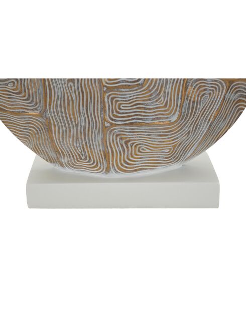 Goud/witte tafellamp van hars - 42-35x17-35x58,5-35 cm
