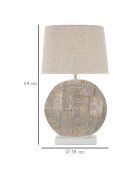 Lampe de table résine doré/blanc - 42-35x17-35x58.5-35 cm