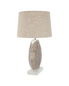 Lampe de table résine doré/blanc - 42-35x17-35x58.5-35 cm
