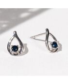 Boucles d'oreilles Mots Doux Saphir 0.24 ct Or Blanc