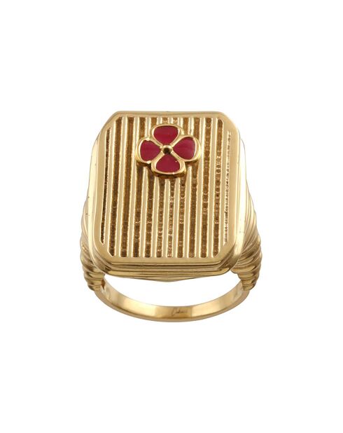 Chevalière Bold en plaqué Or laquée rose