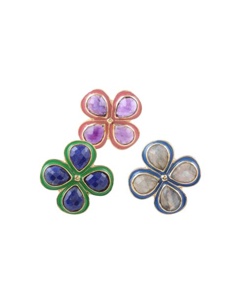 Bague Céline en plaqué Or & Améthyste dorée