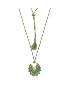 Pendentif Luck en plaqué Or laqué kaki