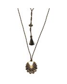 Pendentif Luck en plaqué Or laqué noir