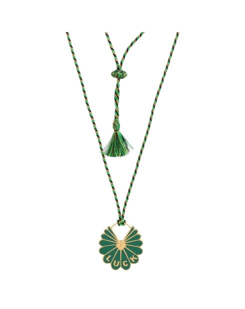 Pendentif Luck en plaqué Or laqué sapin