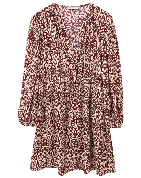 Robe Mariam imprimée bordeaux